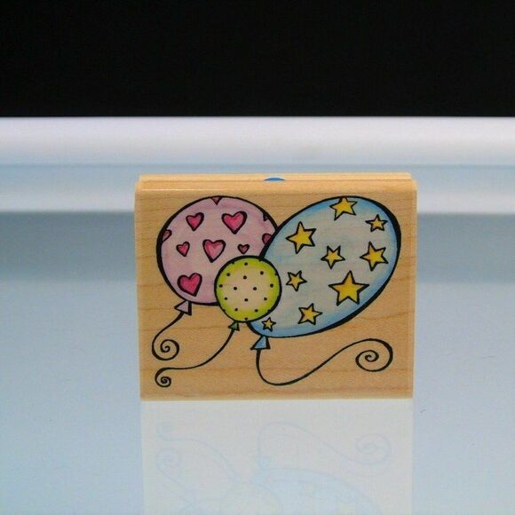 Balloons Rubber Stamps Bearys Party Balloons Craft - Picture 3 of 6